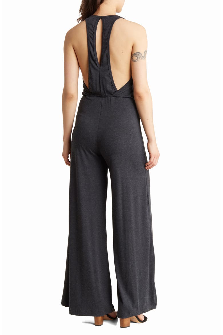 Keyhole Back Jumpsuit, Alternate, color, CHARCOAL