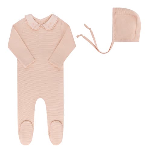 Ely's & Co. Ribbed Embroidered Collar Collection In Pink