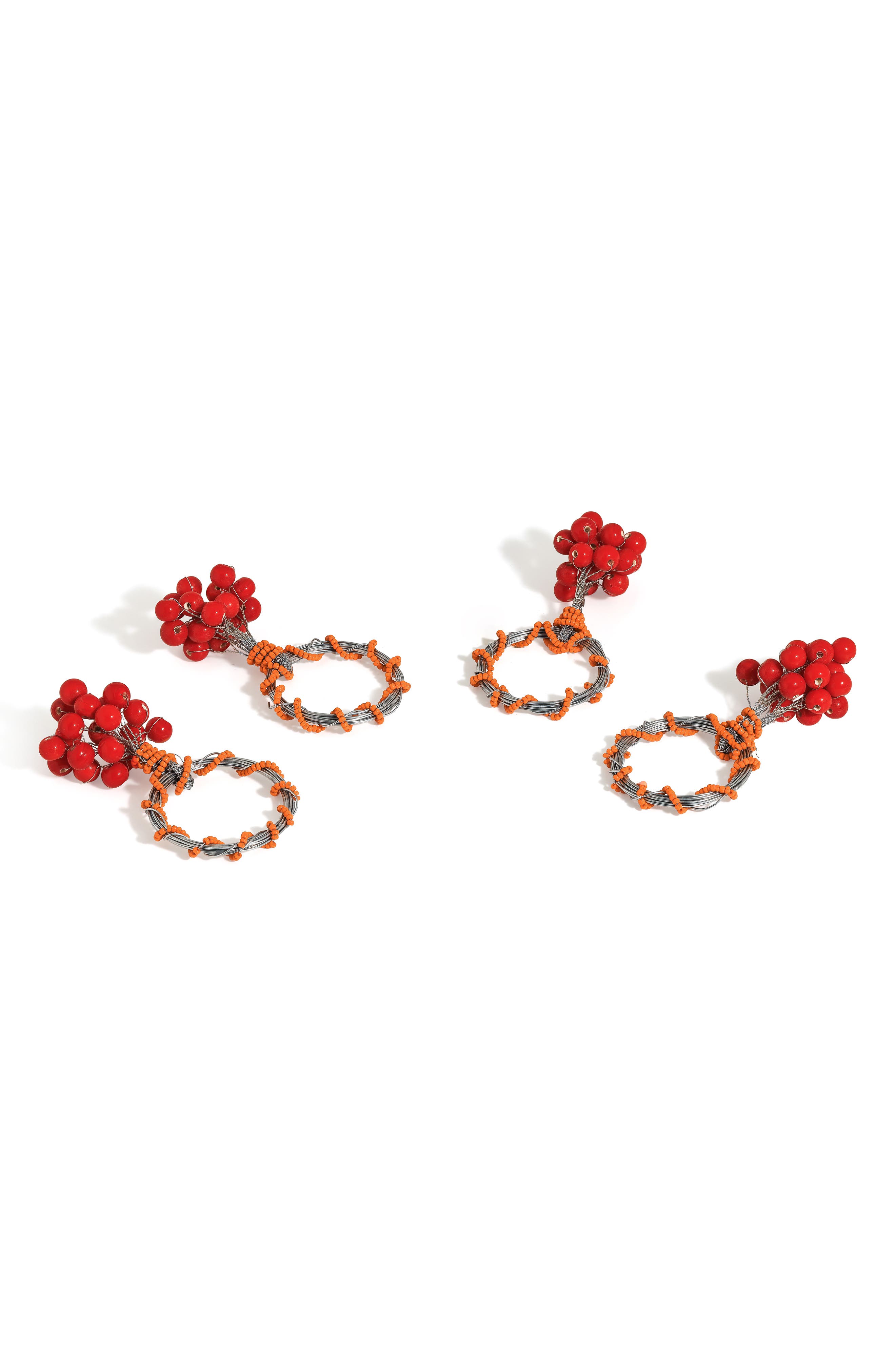 Tiramisu Autumn Ember 4-Pack Napkin Rings