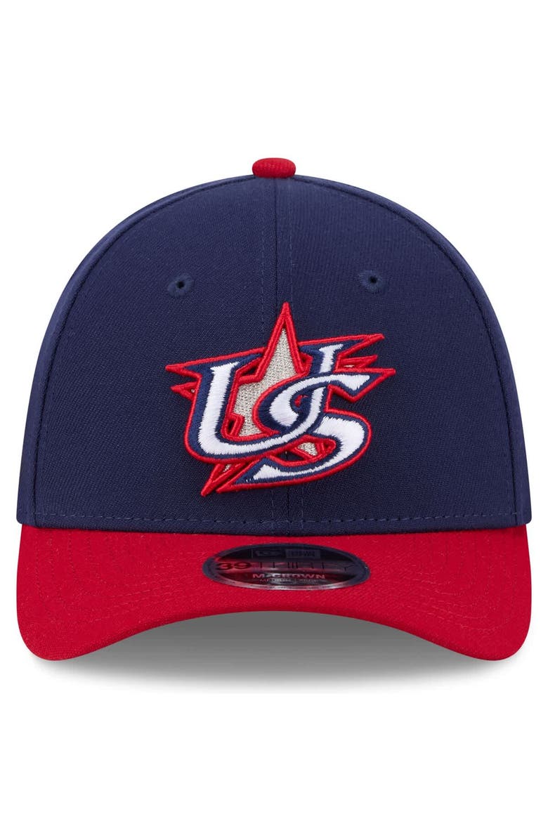 New Era Men's New Era  Navy/Red USA Baseball 2026 World Baseball Classic M-Crown 39THIRTY Flex Hat, Alternate, color, Navy