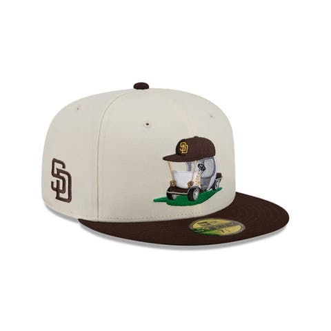 Men's New Era  Cream/Brown San Diego Padres Bullpen Cart 59FIFTY Fitted Hat
