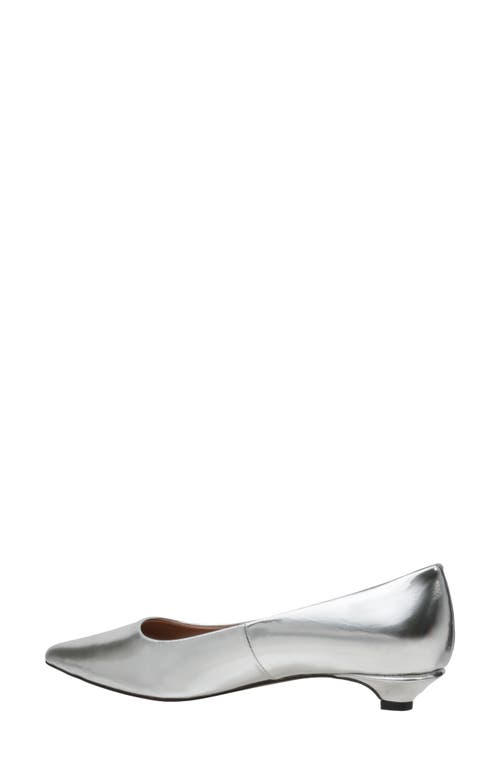 Linea Paolo Patent Pointed Toe Pump In Silver