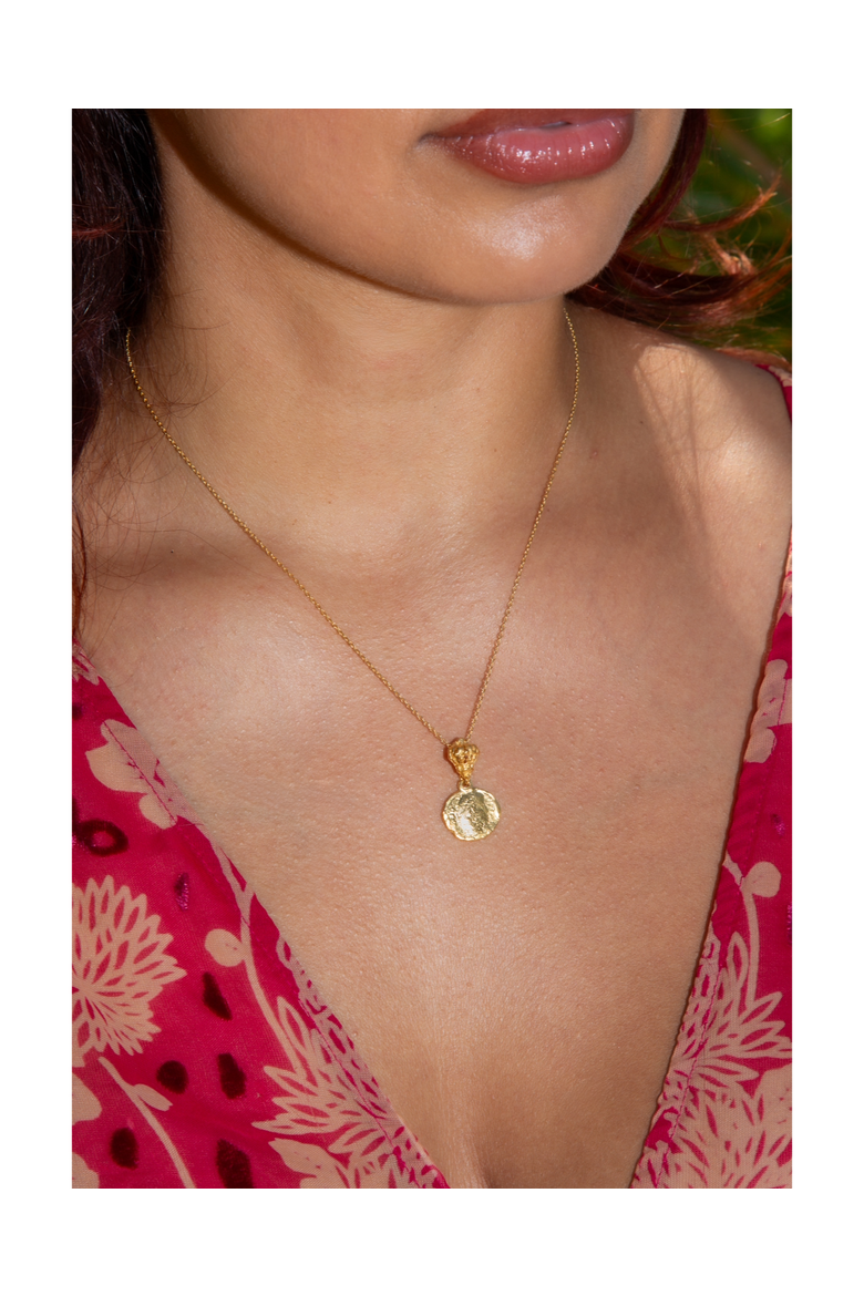 Royale Marinero Coin Drop Necklace, Alternate, color, 18K Gold Vermeil