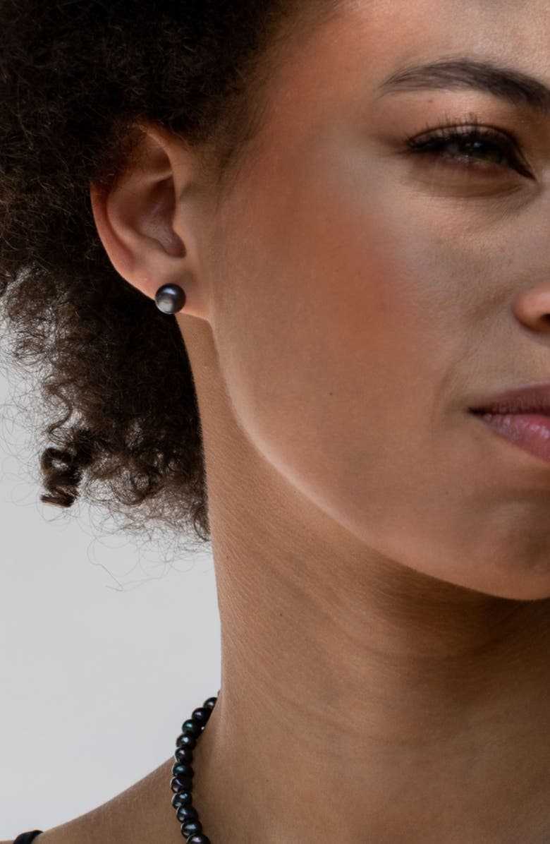 Dower 
Hall Peacock Timeless Freshwater Pearl Studs, Alternate, color, Sterling Silver