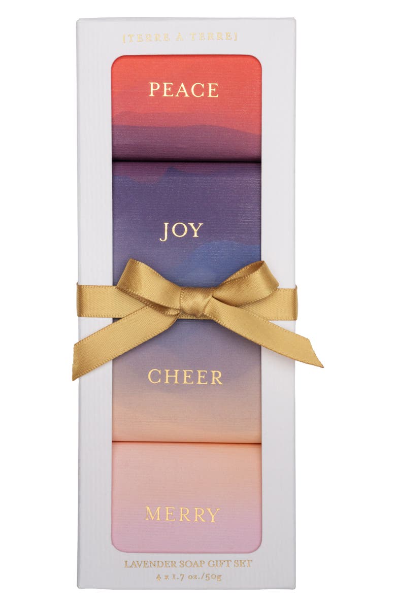 LA CHATELAINE Set of 4 Lavender Soaps Gift Set, Main, color, 