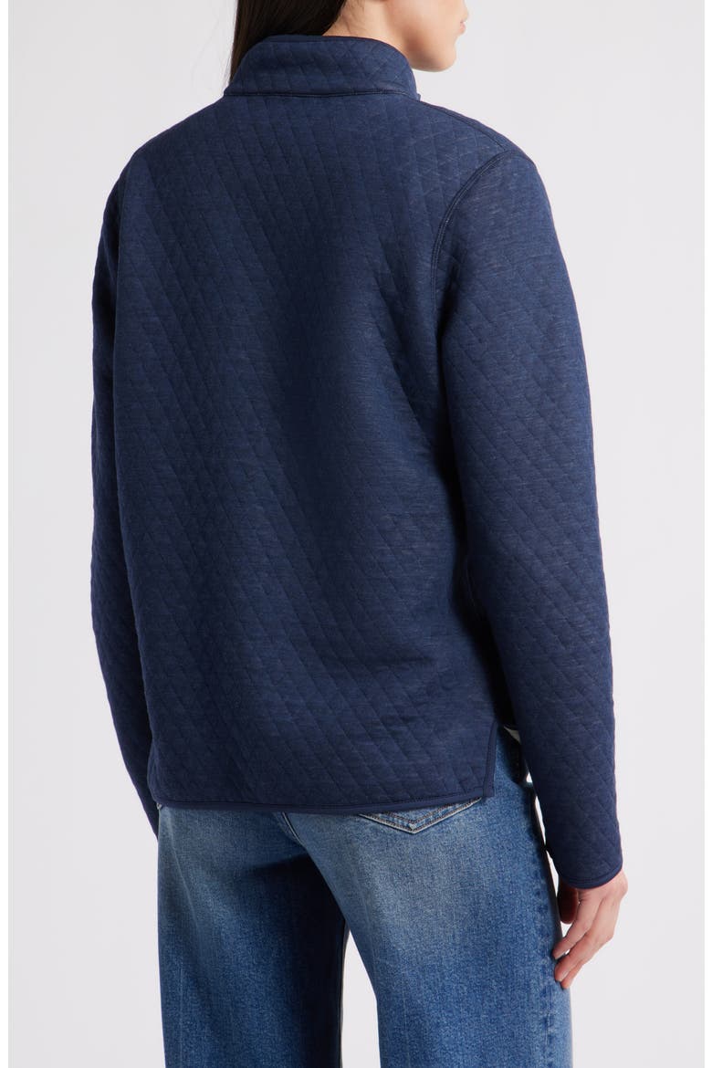 Corbet Quilted Reversible Pullover, Alternate, color, NAVY/ OAT