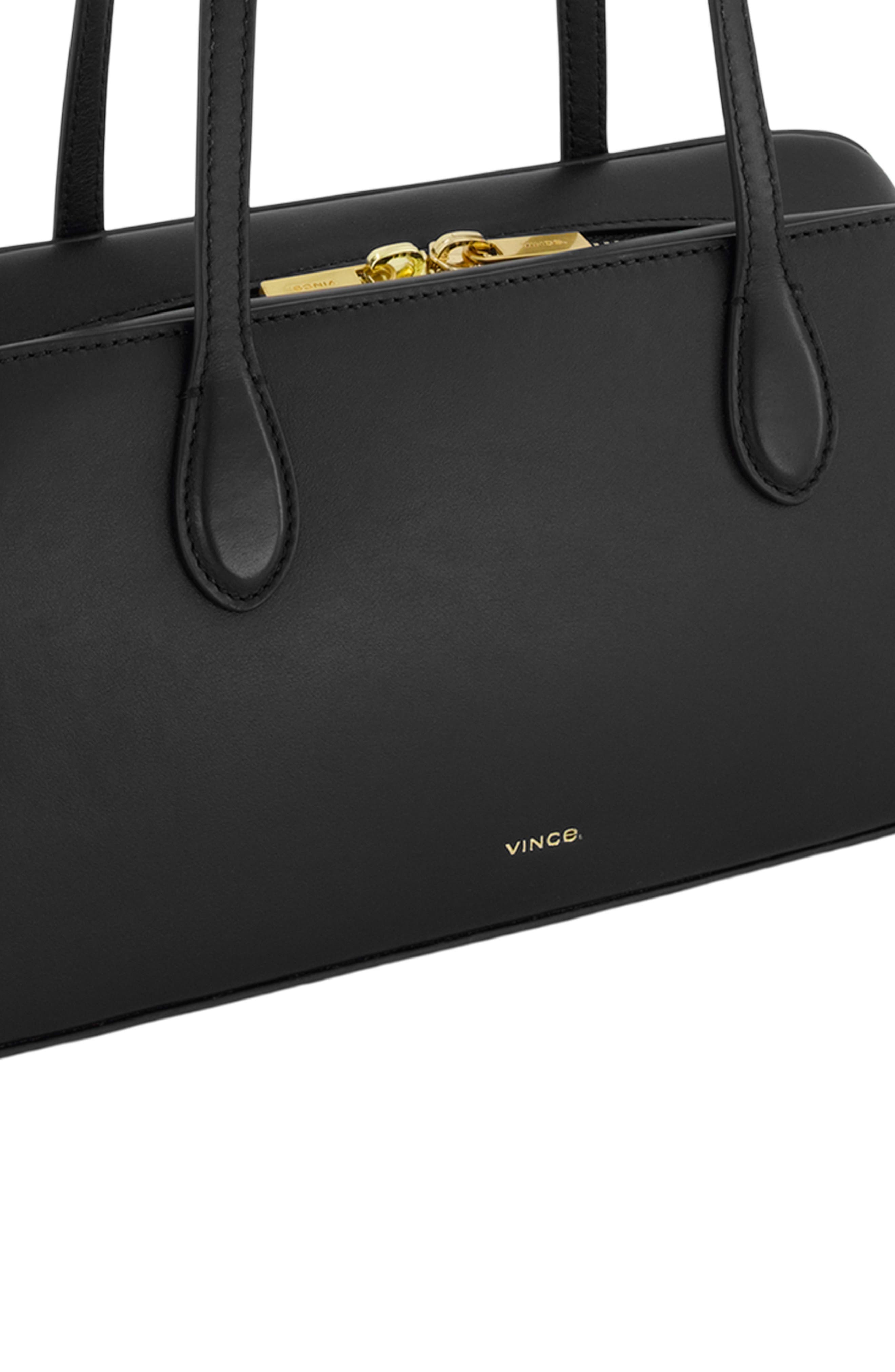 Vince Athene Nappa Leather East/West Shoulder Bag, Alternate, color, Black