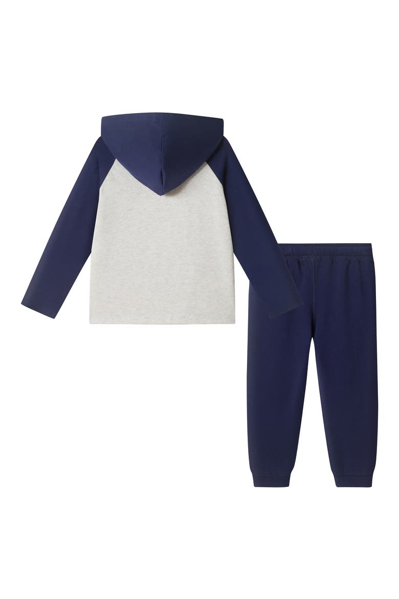 Kids' Excavator Hooded T-Shirt and Joggers Set, Alternate, color, NAVY FALL