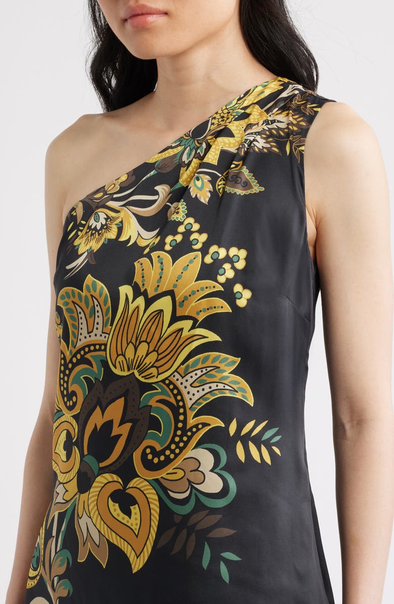 Elie Tahari The Addison One-Shoulder Maxi Dress, Alternate, color, Sunray Floral Print