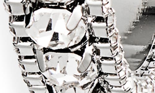 Area Large Crystal Hoop Earrings In Metallic