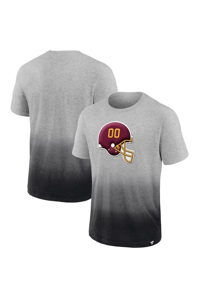Men's Fanatics Branded Heathered Gray/Black Washington Football Team Team Ombre T-Shirt, Main, color, Heather Gray