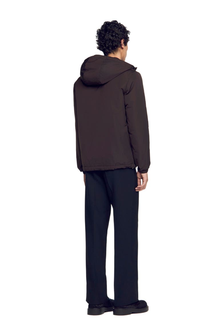 Hooded zip-up jacket, Alternate, color, Taupe / kaki