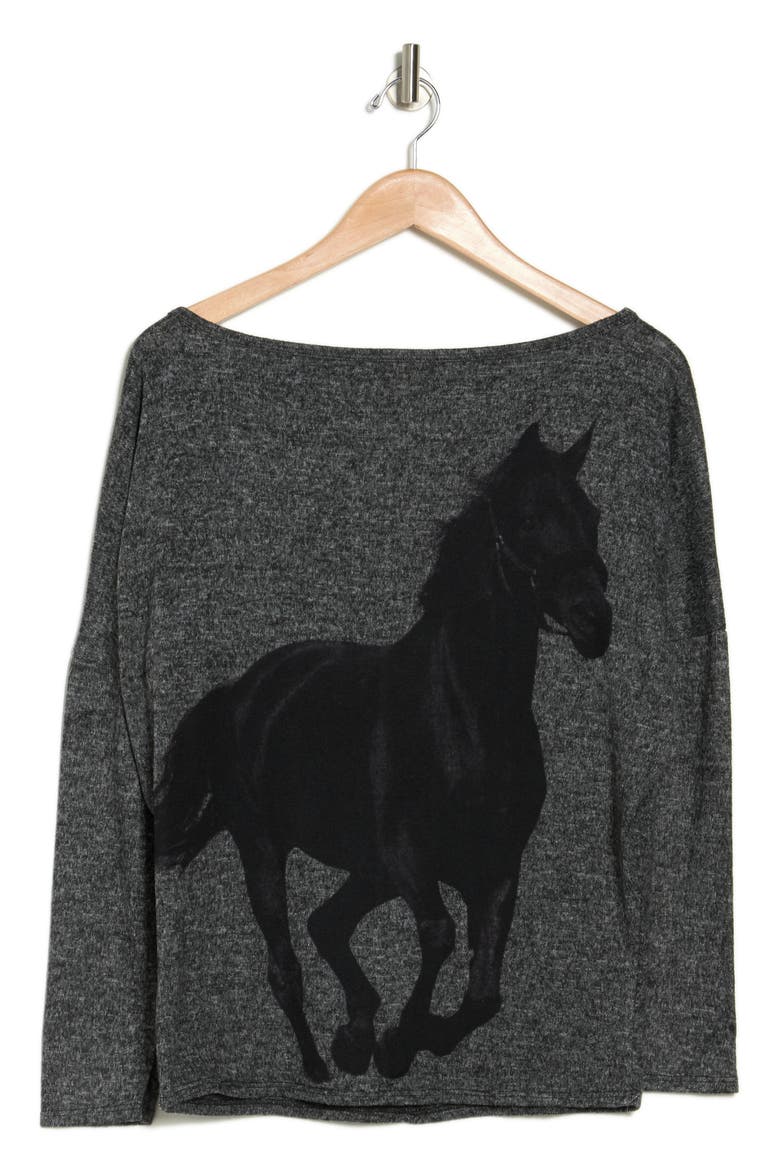 Dolman Pullover Sweater, Alternate, color, BLACK PRINT 1