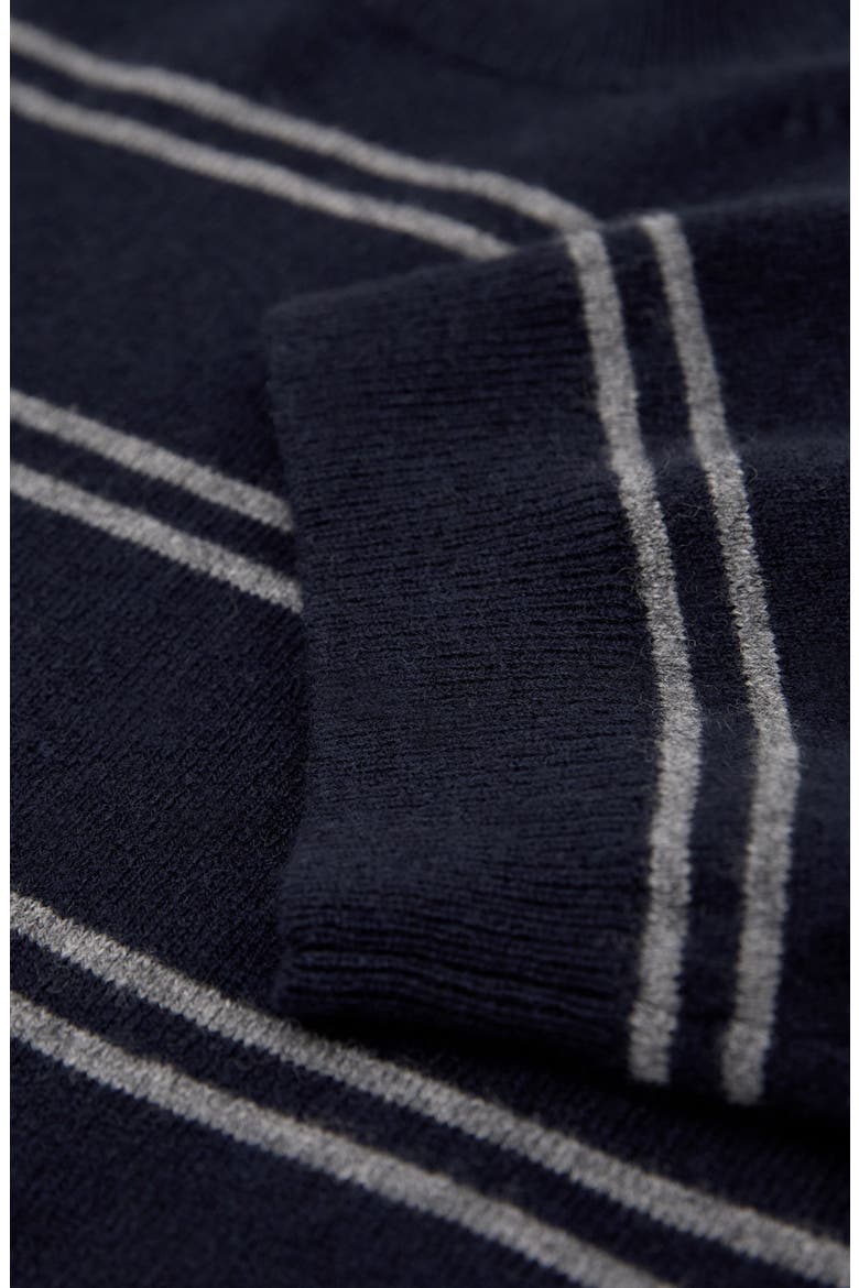 Sabrina Short Sleeve Sweater, Alternate, color, NAVY/ GREY