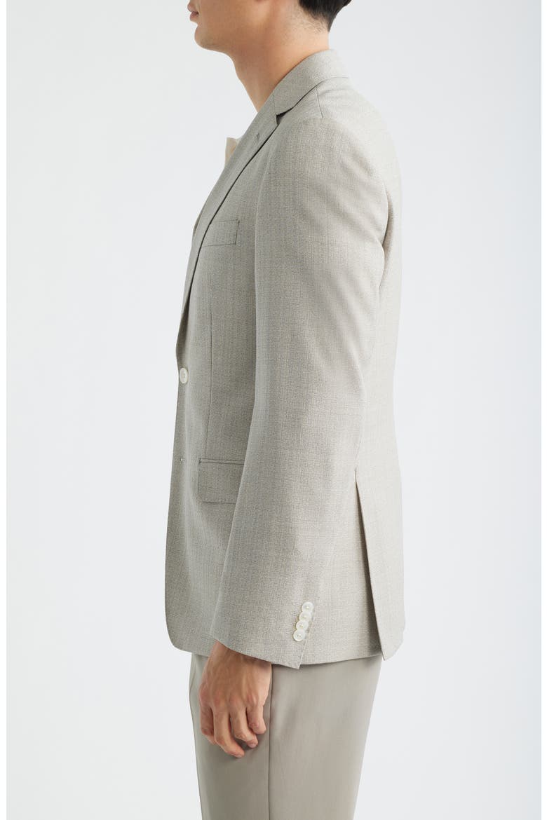 Hutson Slim Fit Tan Mélange Virgin Wool Sport Coat, Alternate, color, OPEN WHITE