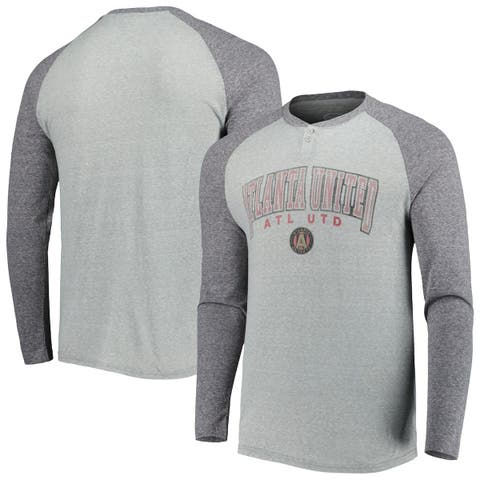 Men's Concepts Sport Heathered Gray/Heathered Charcoal Atlanta United FC Ledger Raglan Long Sleeve T-Shirt