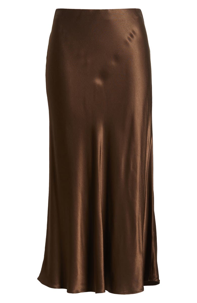 Rails Anya Satin Midi Skirt, Alternate, color, Dark Moss