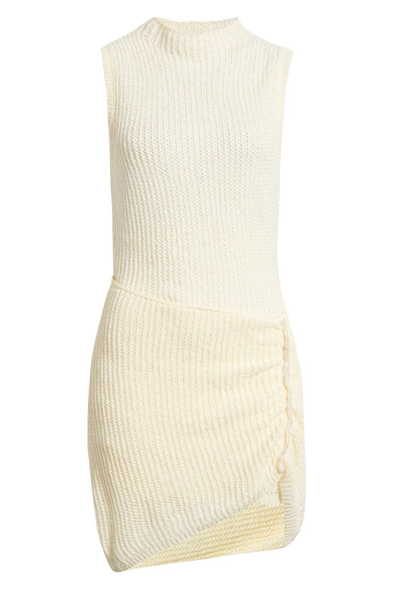 Kate Asymmetrical Knit Dress, Alternate, color, PEARL
