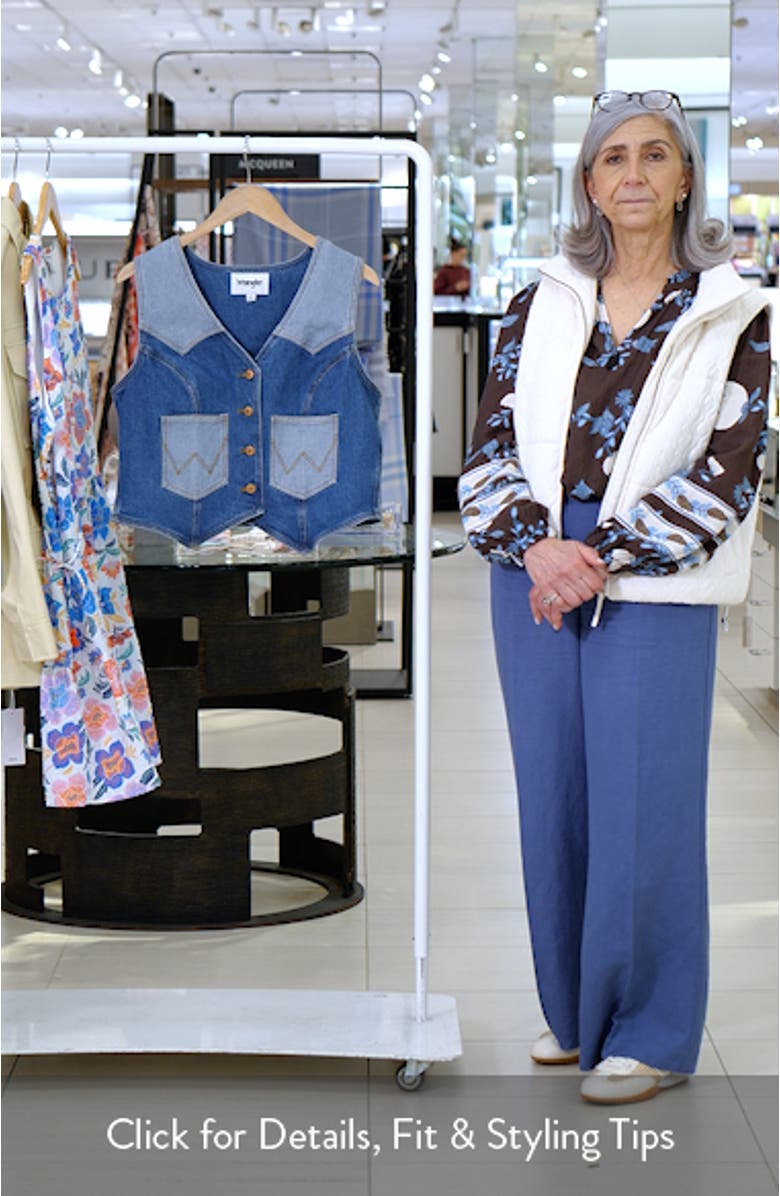 Rodeo Print Two-Tone Denim Vest, sales video thumbnail