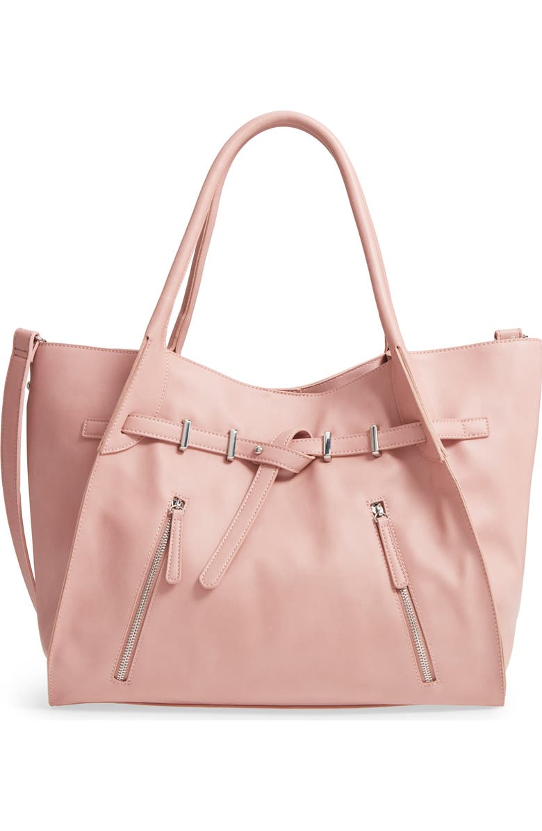 Malibu Skye Large Faux Leather Carryall Tote, Main, color,