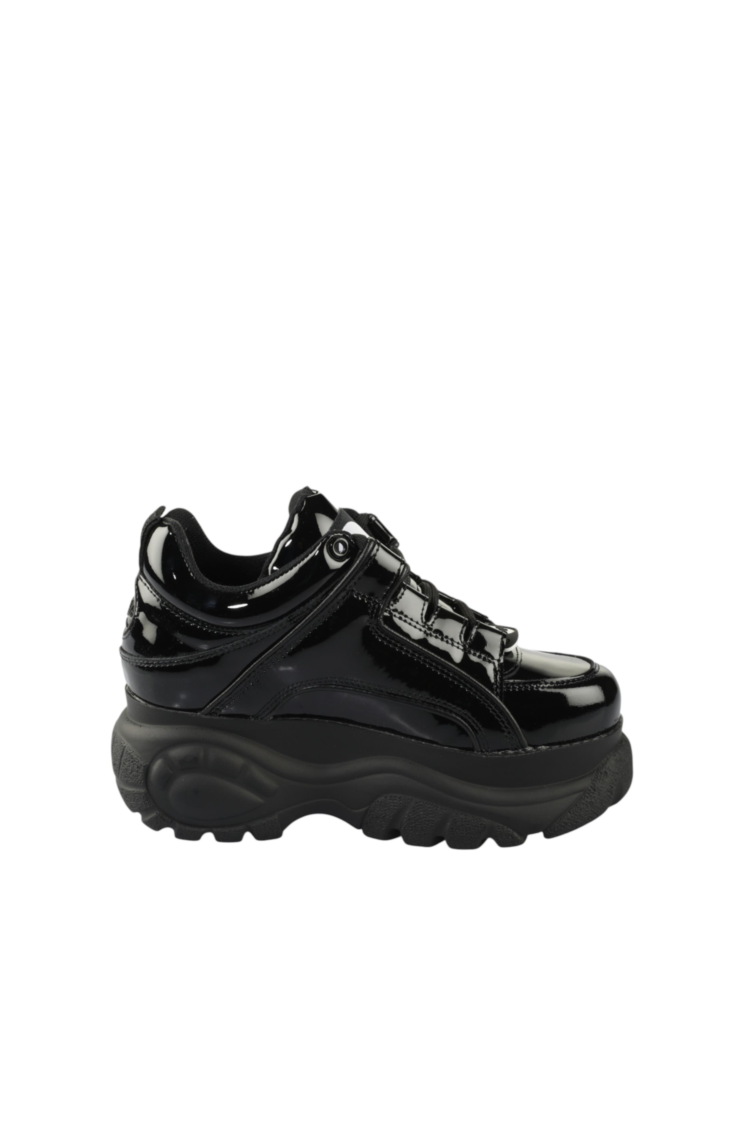 Buffalo Boots Classic Low Patent Leather Sneaker, Alternate, color, Black