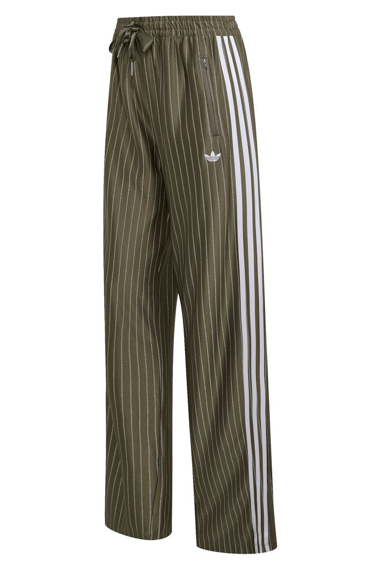 Pinstripe Wide Leg Track Pants (Women) | Nordstrom