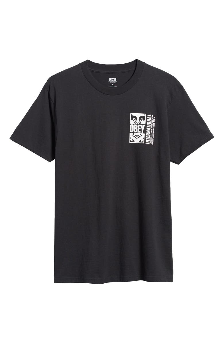 Obey Icon Cotton Graphic T-Shirt, Alternate, color, Black