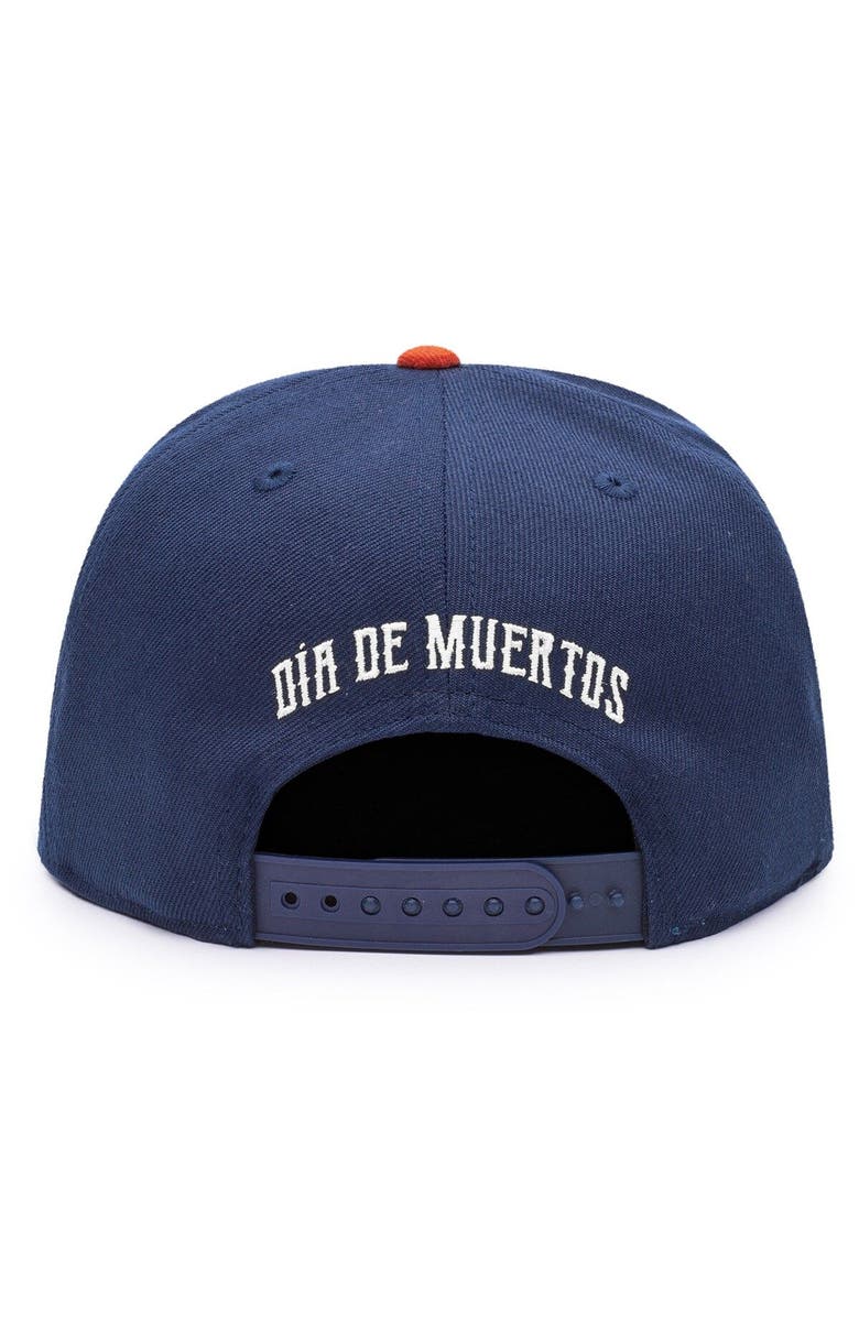 FAN INK Men's Navy/Orange Club America Día de Muertos Snapback Hat, Alternate, color, 