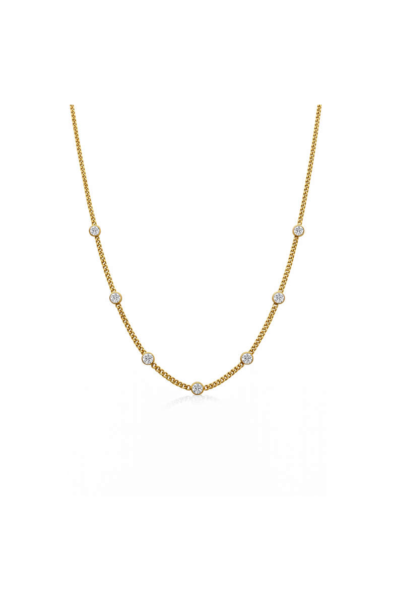 DLORIA Seraphina Bezel Link Necklace, Main, color, Gold