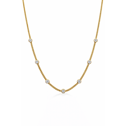 Seraphina Bezel Link Necklace