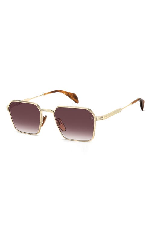 David Beckham Eyewear Db 1245/s 53mm Rectangular Sunglasses In Brown
