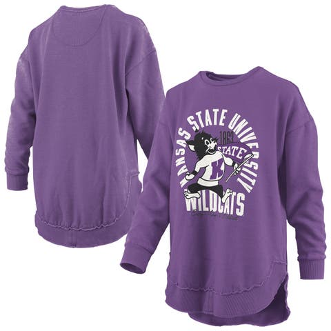Women's Pressbox Purple Kansas State Wildcats Blitz Crewneck Sweatshirt
