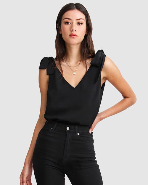 Belle & Bloom Feel For You V-neck Top In Black