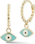 Ember Fine Jewelry 14K Gold Eye Huggie Hoop Earrings