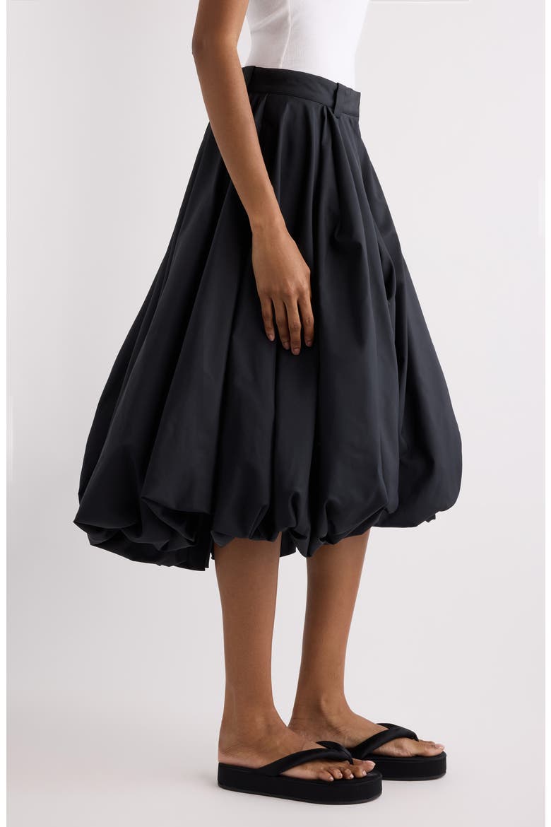 Gathered Technical Taffeta Balloon Shorts, Alternate, color, BLACK