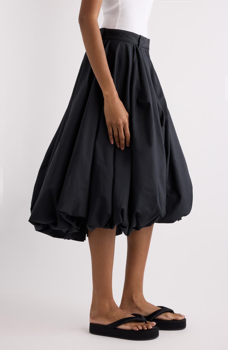 Balenciaga Gathered Technical Taffeta Balloon Shorts, Alternate, color, Black