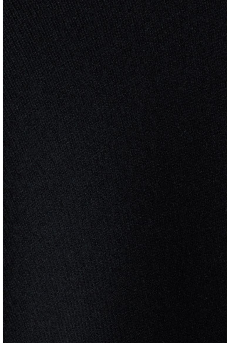 Faux Fur Trim Poncho, Alternate, color, ANNE BLACK