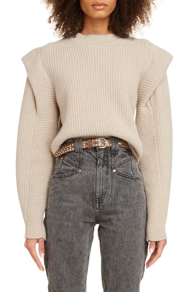 Isabel Marant Layered Cashmere & Wool Sweater, Main, color, 