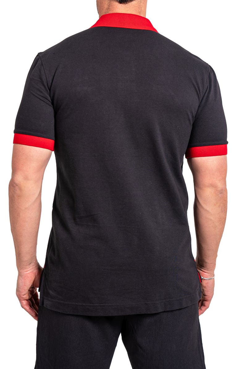 Maceoo Mozartspecktip Stretch Nylon Polo, Alternate, color, Black