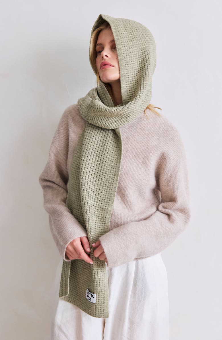 Arctic Fox & Co The Recycled Bottle Hooded Scarf, Alternate, color, Arctic Grey