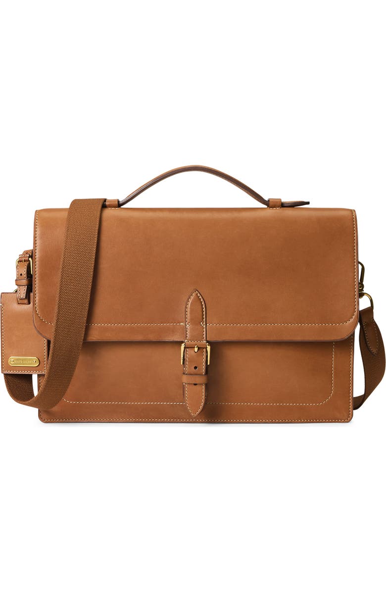 Ralph Lauren Purple Label Bedford Calfskin Leather Briefcase, Main, color,