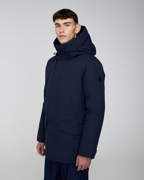 Quartz Co. Grant | Hooded Down Winter Jacket In True Navy