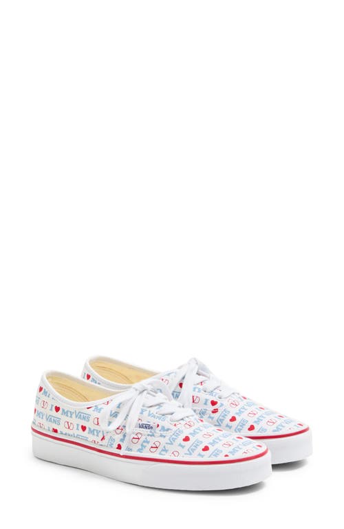 Valentino X Vans Authentic Low Top Sneaker In White
