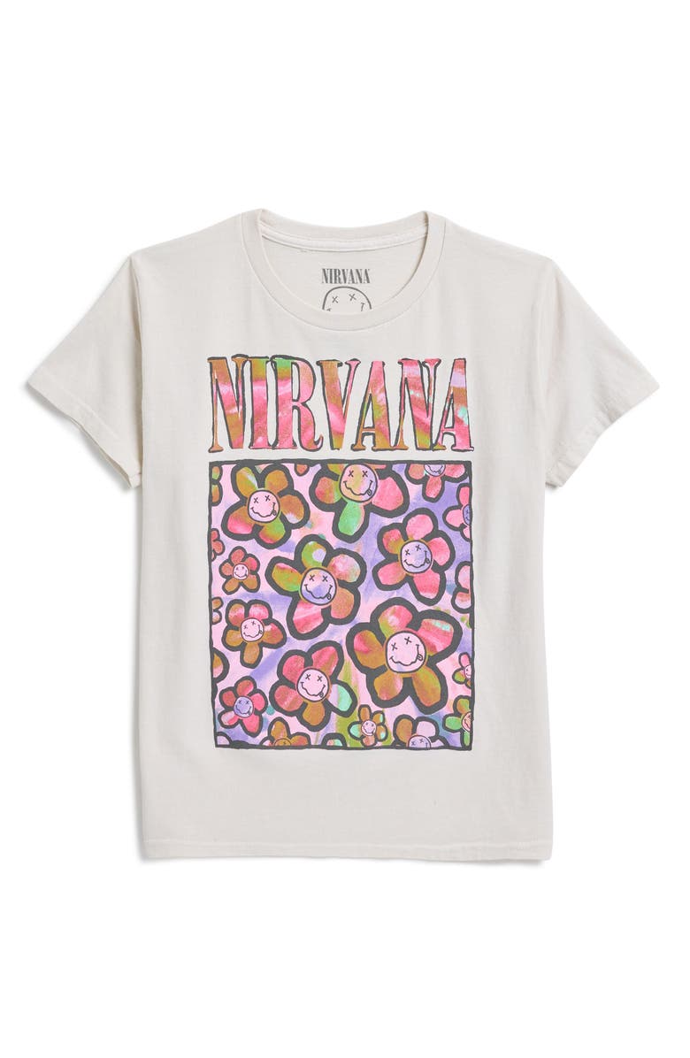 Merch Traffic Kids' Nirvana Flowers Graphic T-Shirt, Main, color,