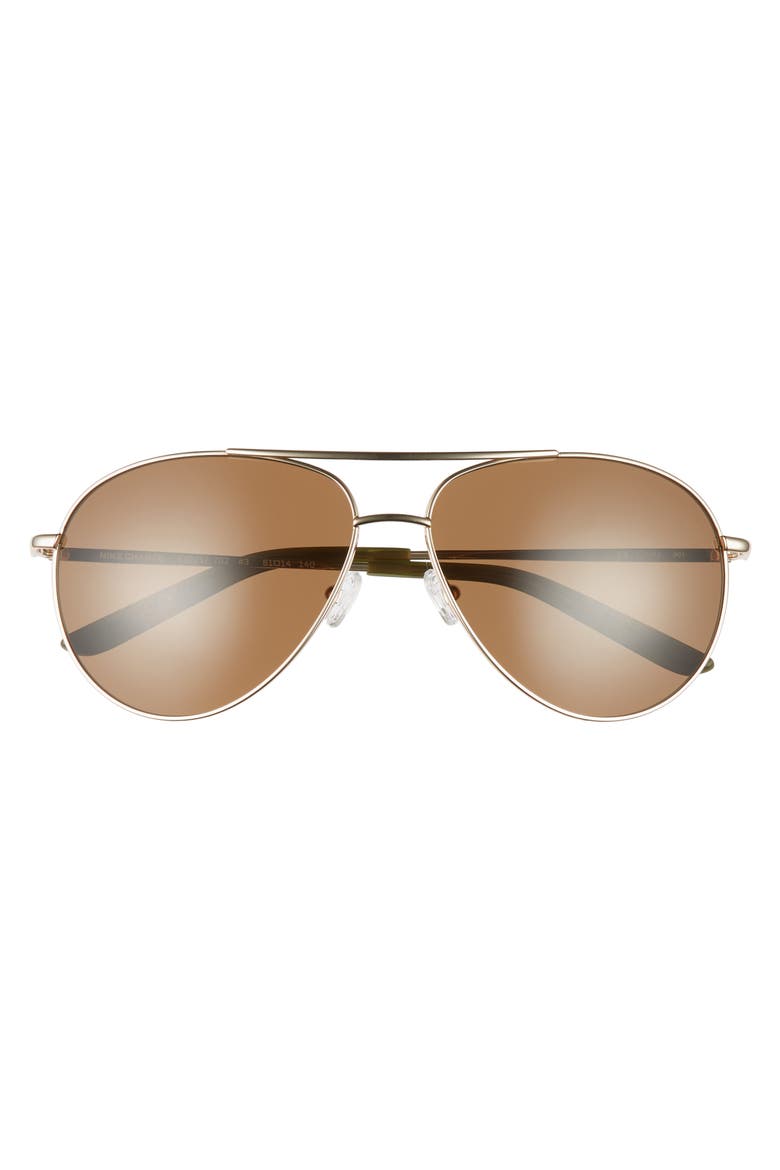 Chance 61mm Aviator Sunglasses, Alternate, color, LIGHT GOLD/BROWN