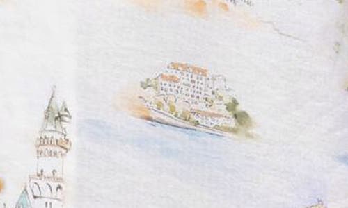 Paisley & Gray Cotton Camp Shirt In White