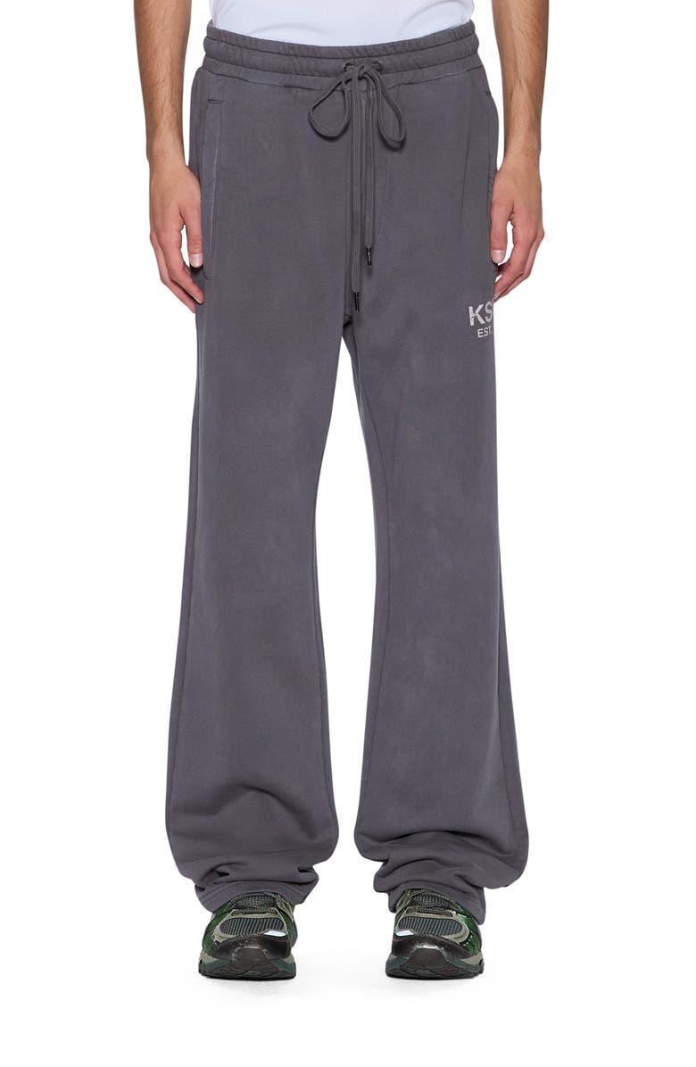 Ksubi State Synthesis Relaxed Track Pants, Main, color, Charcoal