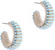 Deepa Gurnani Davon Beaded Hoop Earrings