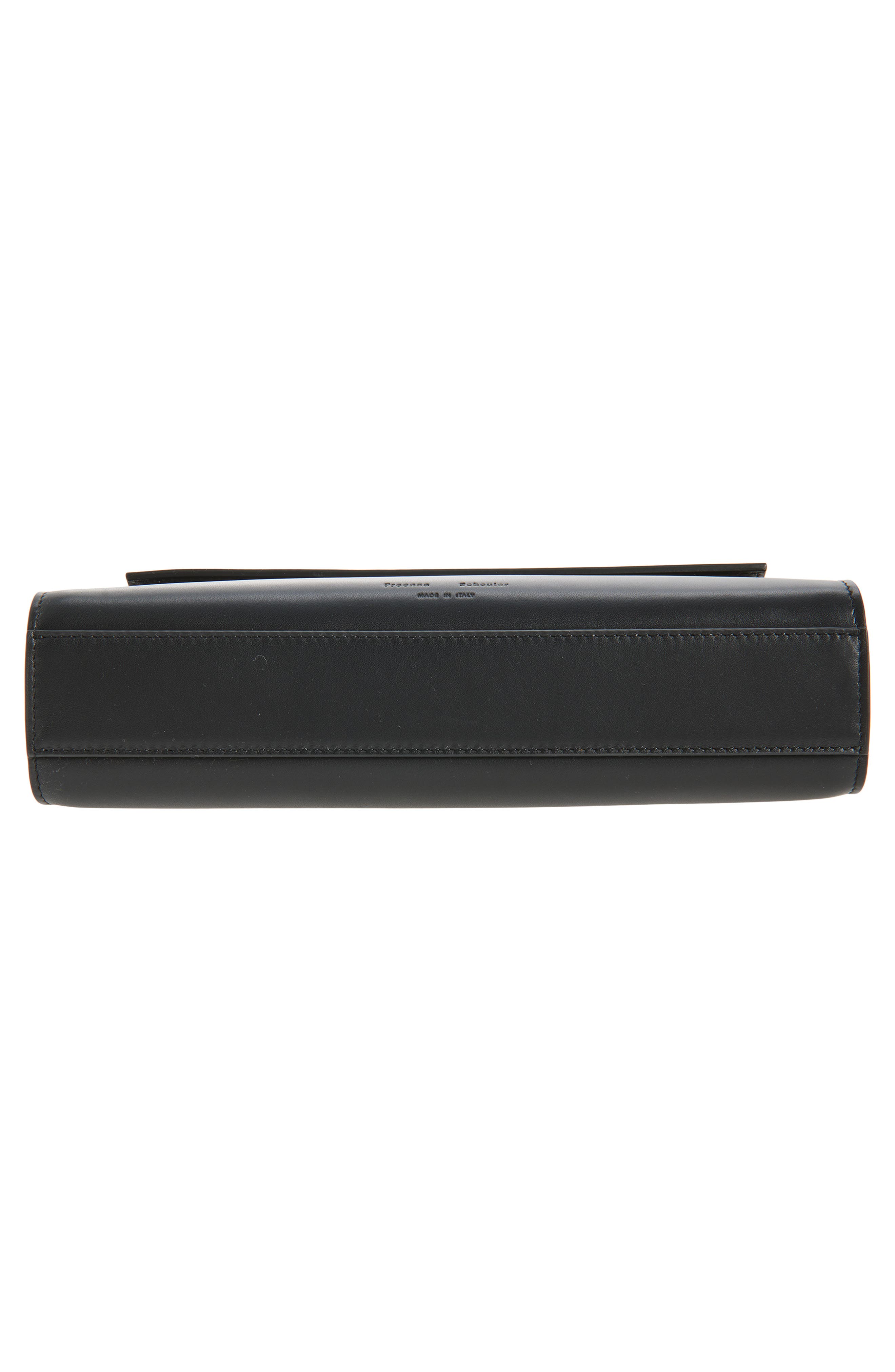 Proenza Schouler Tate Leather Clutch, Alternate, color, Black