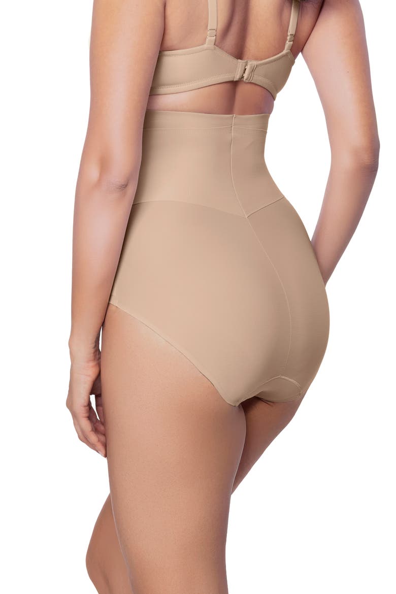 Flex Ability High Waist Shaping Briefs, Alternate, color, WARM BEIGE